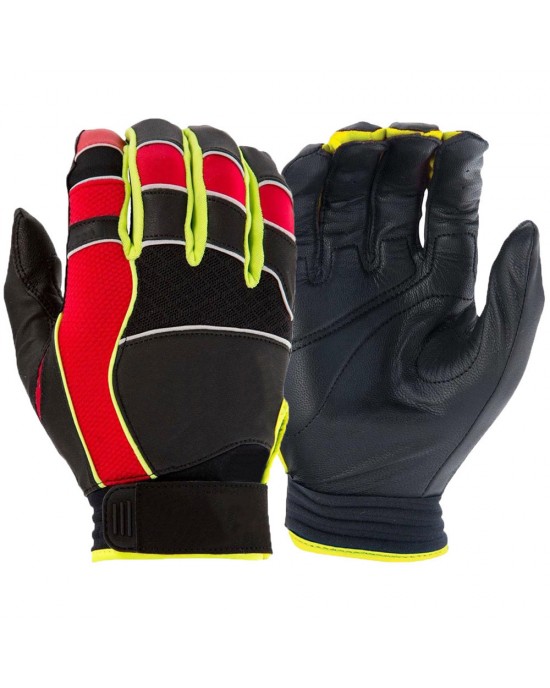 Men's Premium Cabretta Leather Short Cuff Batting Gloves